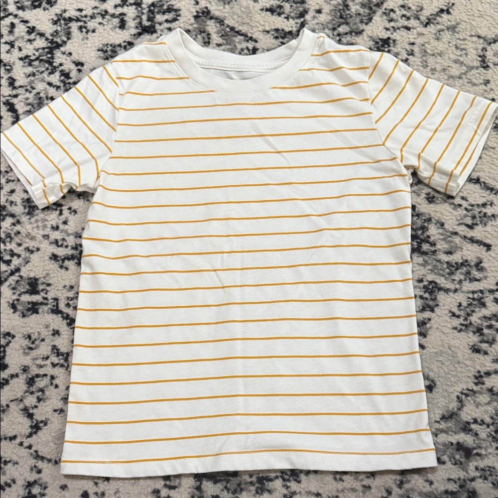 Cat & Jack White and Yellow Striped Tee